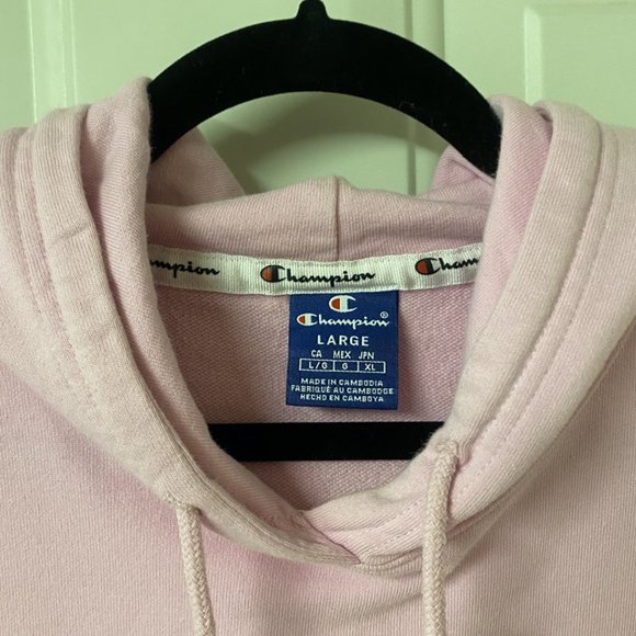 Champion Cropped Hoodie Size Large - Picture 3 of 5